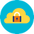 Illustration of a cloud with a lock over it