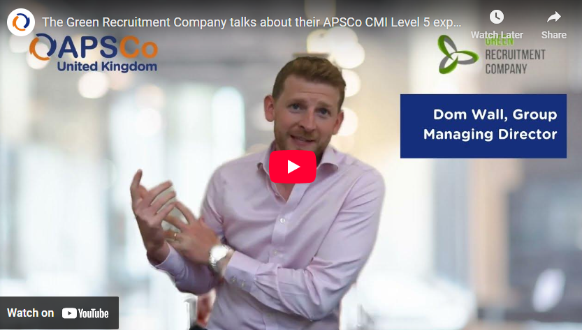 How APSCo’s CMI Level 5 helped develop leaders at The Green Recruitment Company