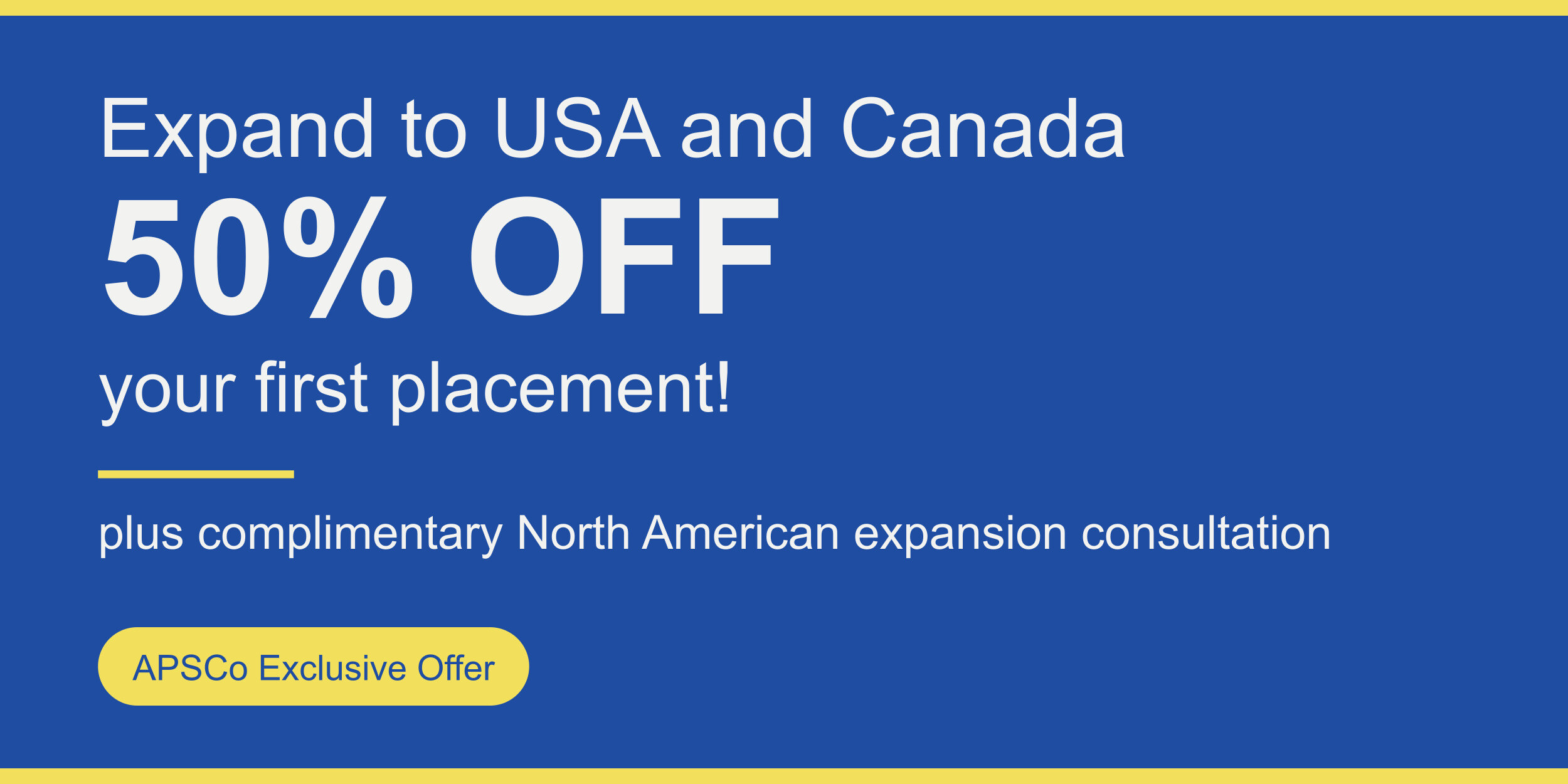 50% discount your first contractor placement in USA or Canada!