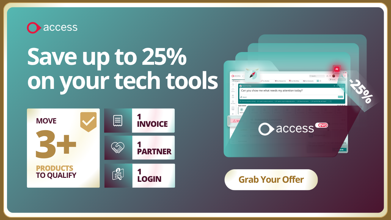 Access Evo - Bring the rest of your stack and save up to 25%