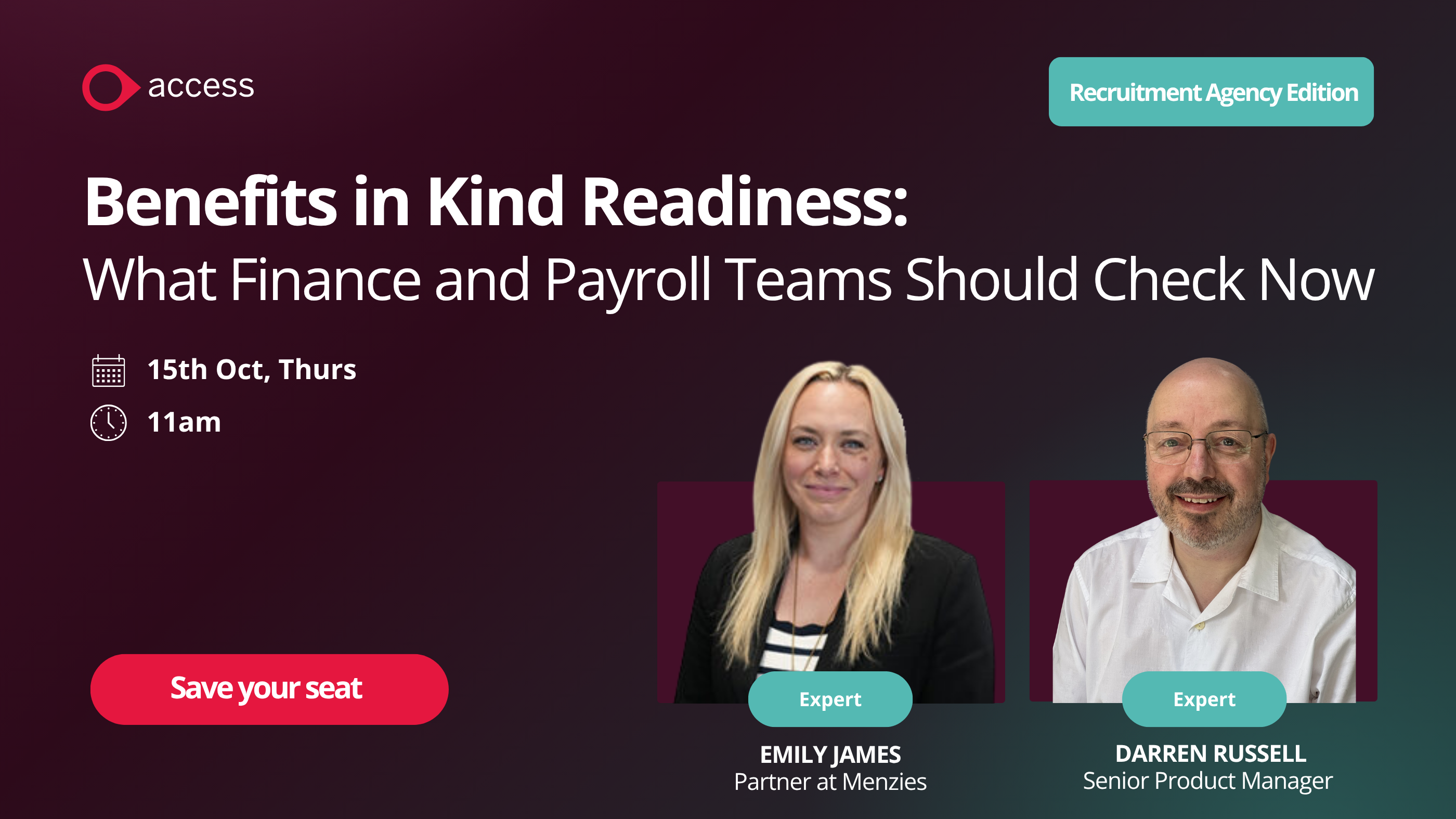 Benefits in Kind webinar - 15 Oct