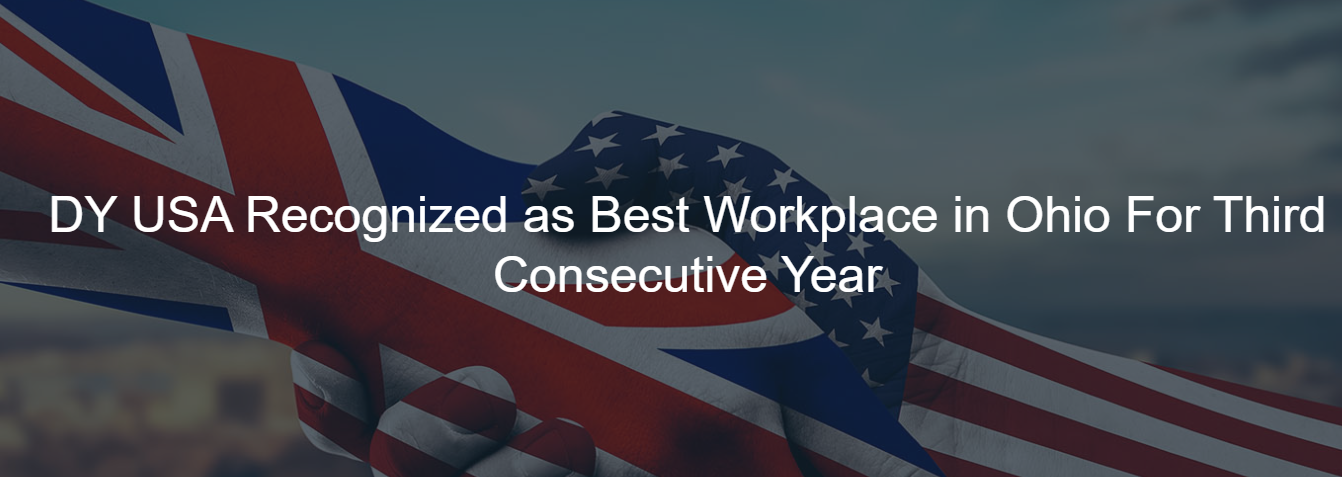 DY USA Recognized as Best Workplace in Ohio For Third Consecutive Year