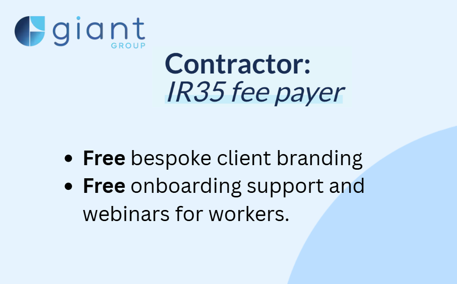 Giant: Contractor IR35 fee payer - Free Training and Onboarding Support