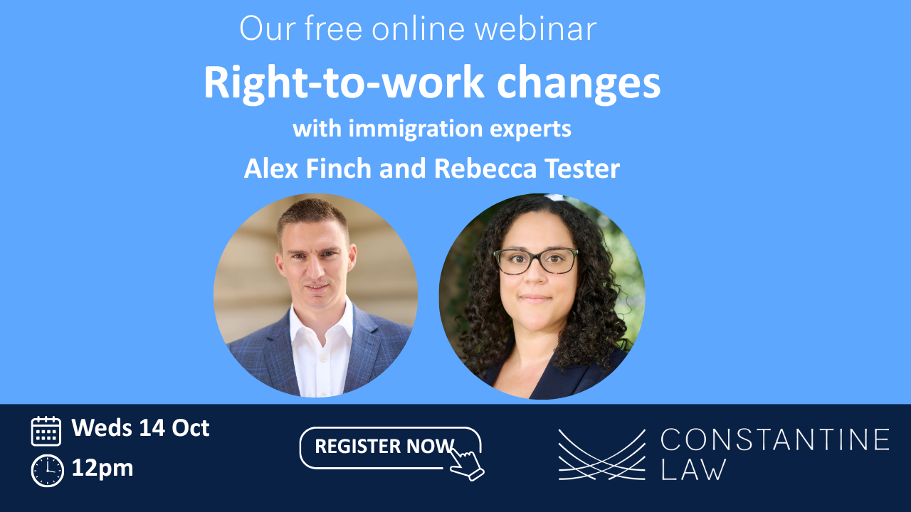 Constantine Law Webinar - Right to Work Changes