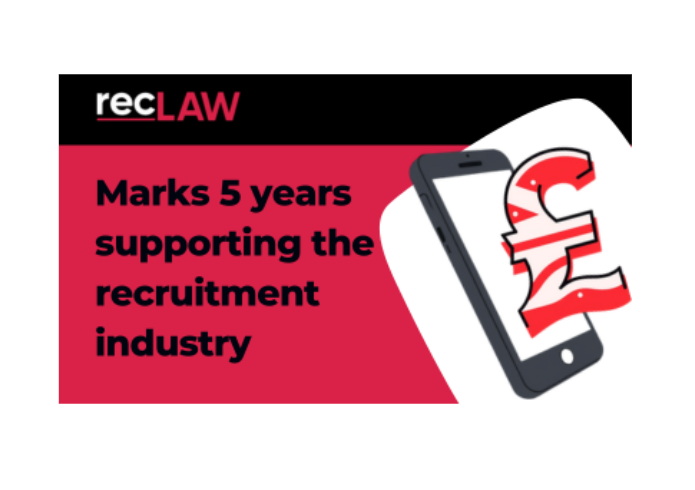 recLAW marks 5 years supporting the recruitment industry