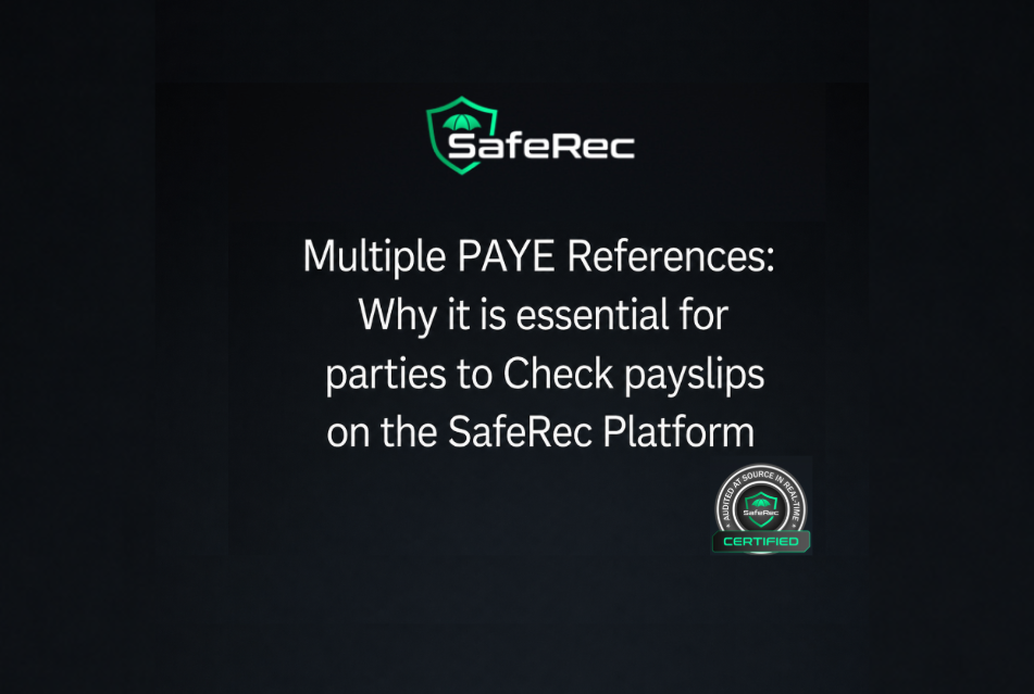 Multiple PAYE References: Why it is essential for parties to Check payslips on the SafeRec Platform