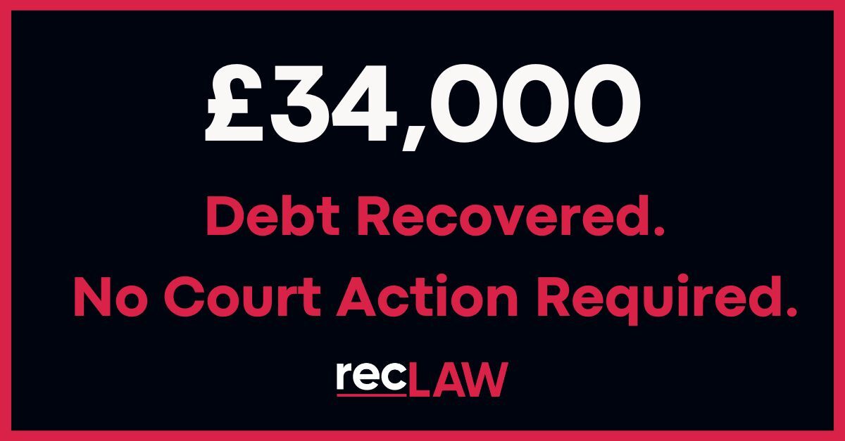 Another Recruiter Paid. £34,000 Recovered.